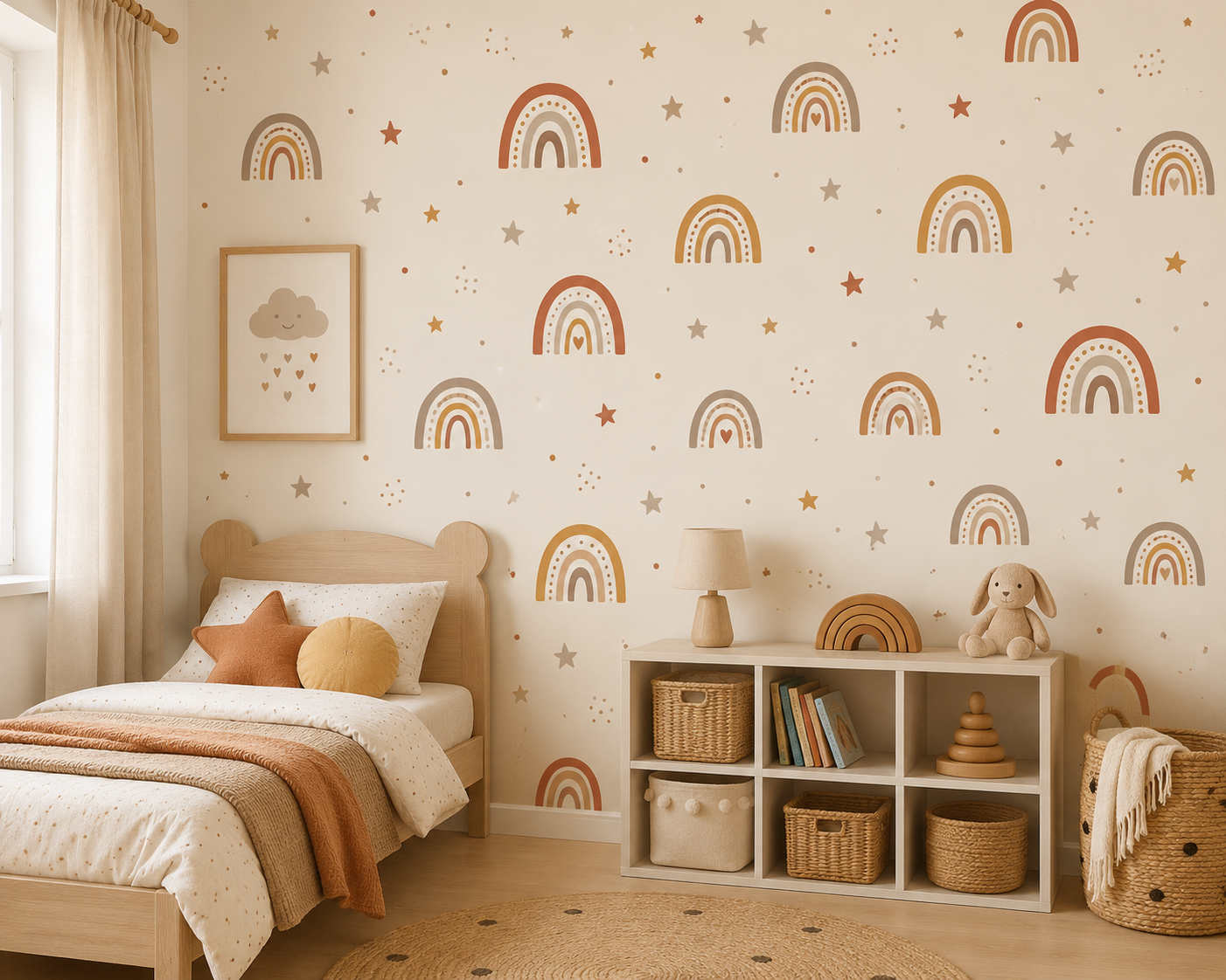 Boho Gökkuşağı ve Yıldızlar